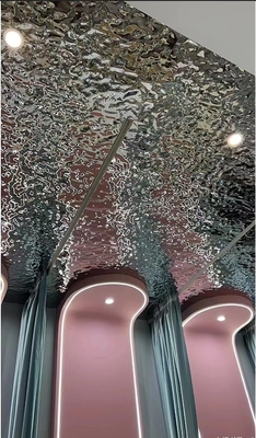 Water Ripple Sliver Mirror 8k 4 * 8ft 4 * 10 ft Dự án trang trí tường trần bằng thép không gỉ