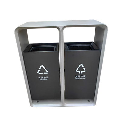 Silver Hairline Customized Stainless Steel Trash Bin for Indoor Airport