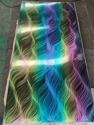 Giá tốt. Colorful Gradient Stainless Steel Plate - Modern Art Decoration And Personalized Design trực tuyến