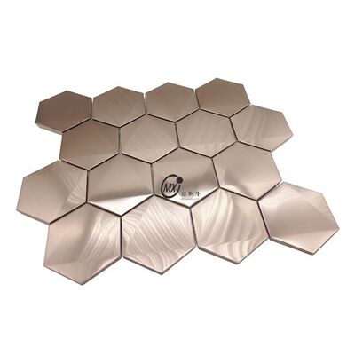 Hỗn độ chống nước, chống ẩm và dễ làm sạch Hexagon 201 304 Stainless Steel Mosaic