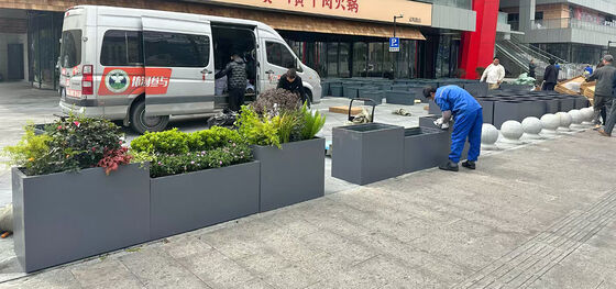 Giá tốt. Chậu trồng cây tự tưới bằng thép không gỉ tùy chỉnh với hệ thống tưới trực tuyến