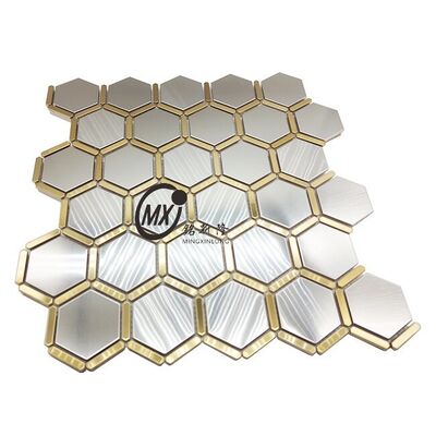 Brick Pattern Stainless Steel Mosaic Strips cho trang trí phong cách công nghiệp