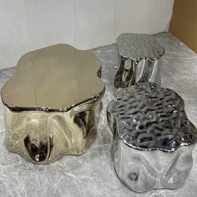 Đèn sang trọng điện mạ mây rỗng 201 304 gương/mặt bóng thép không gỉ bàn cà phê