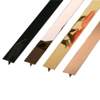 SUS316L Thép không gỉ Trim Strip T Profile 0,5mm đến 1,5mm Gold Rose Gold