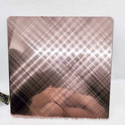 Giá tốt. Gương chéo đường chân tóc Màu nâu Tấm thép không gỉ Trang trí sang trọng trực tuyến