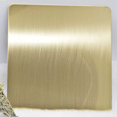 Giá tốt. Twill Brushed Zr-Brass Màu Tấm thép không gỉ PVD Mạ titan trực tuyến